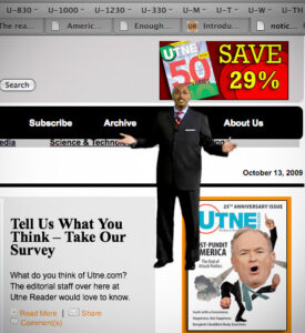 GOP and Tiny Michael Steele Hack Utne.com! Image